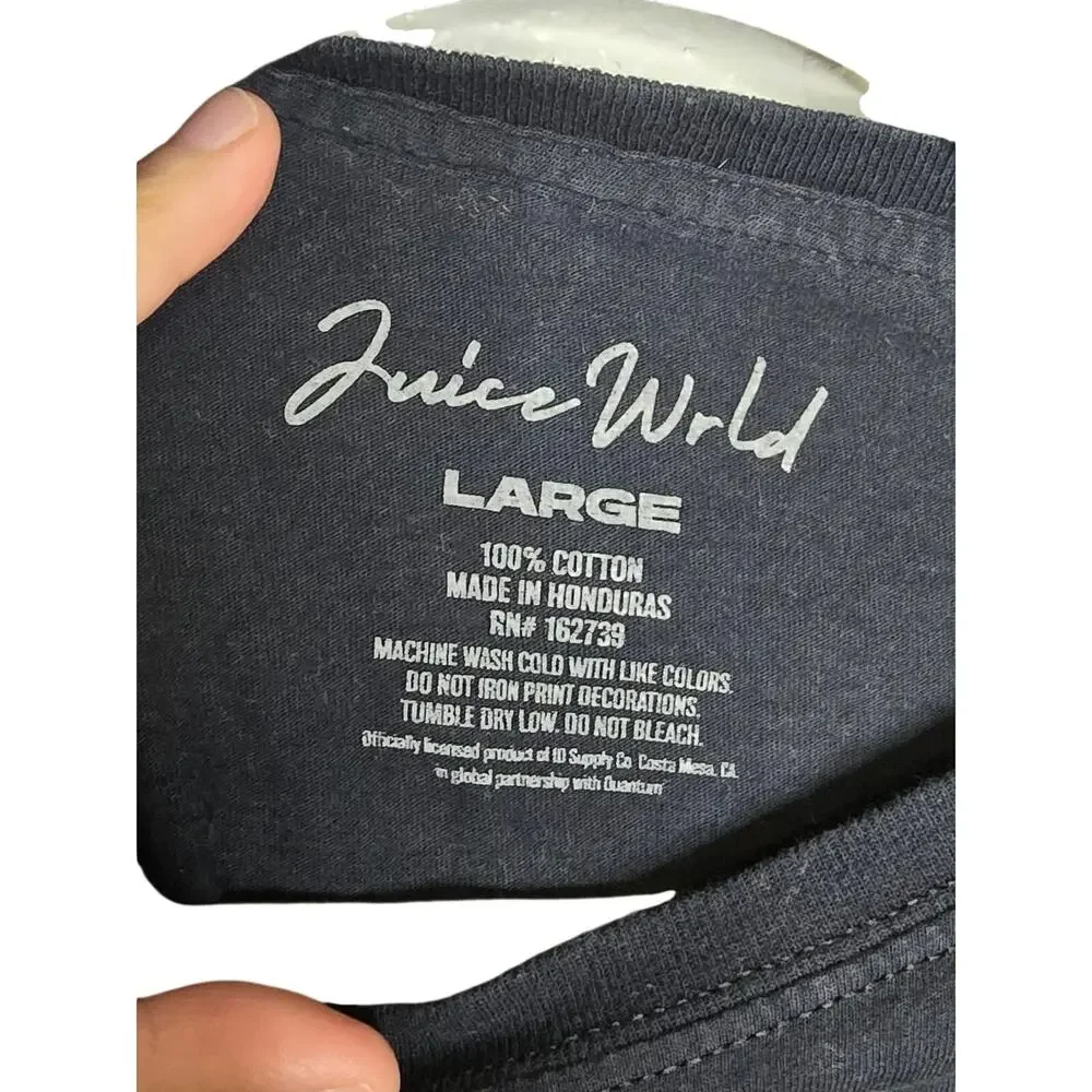 Juice WRLD Legends Never Die Official Merch Black Graphic T Shirt Large L